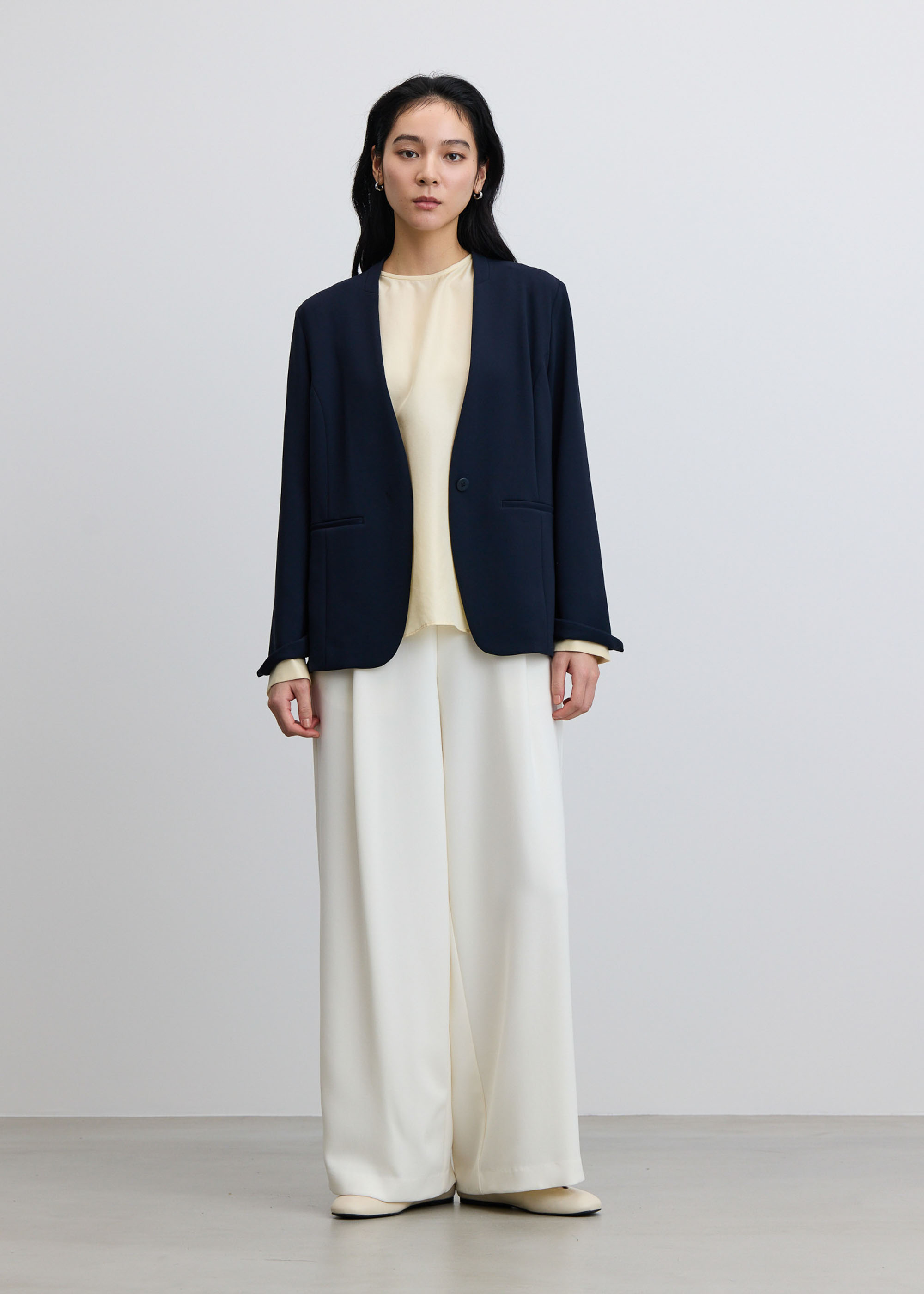 ノーカラージャケット - SOÉJU online store｜上質な大人の女性のため